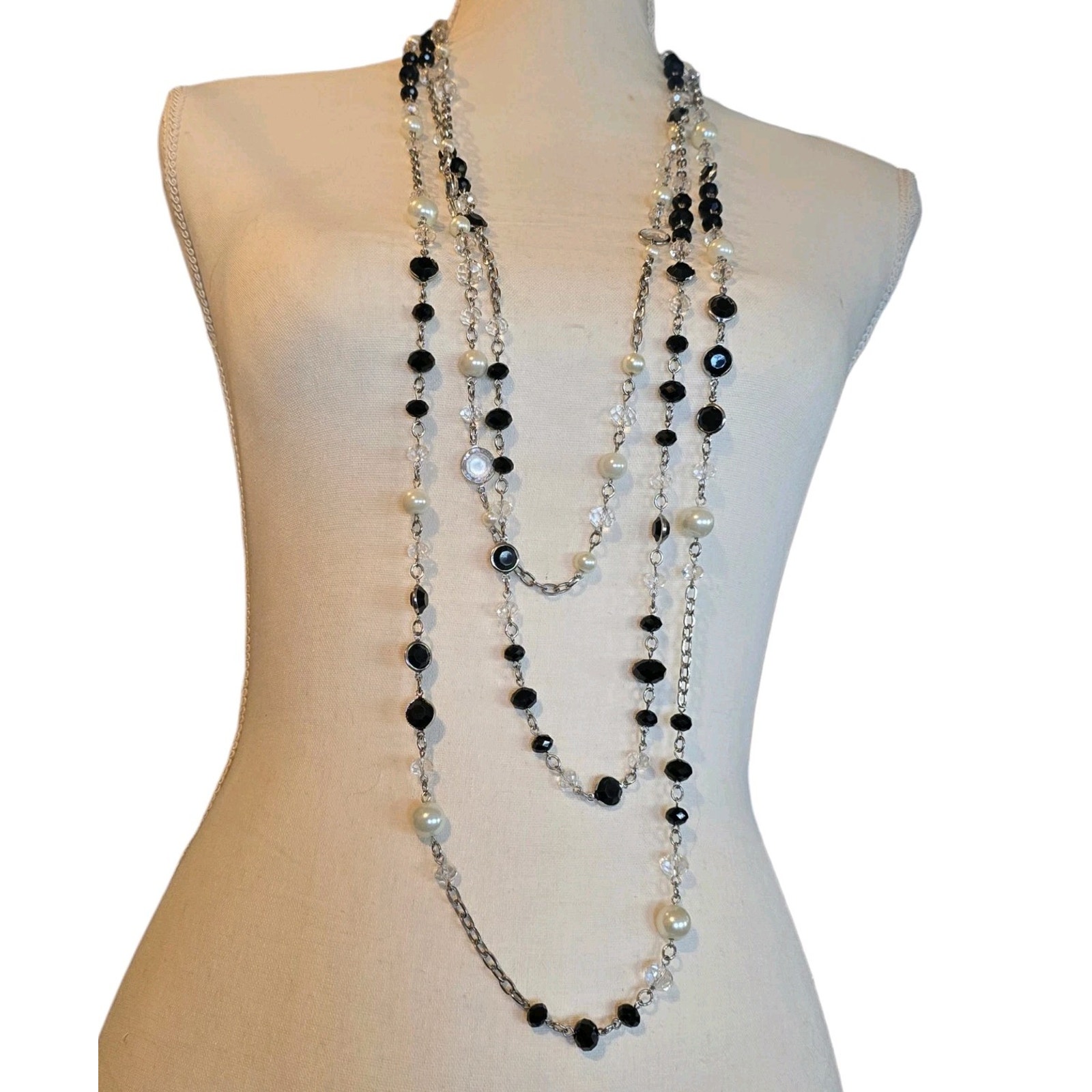 Necklace Layered Beaded Rsvp Tag Single Double Triple Strand 34 40 48 Sk 3050 16$